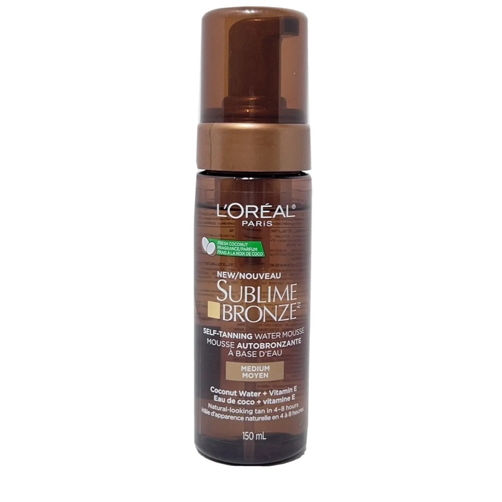L'Oreal Sublime Bronze Self Tanning Water Mousse Medium 5.0 OZ 150ml Vitamin E
